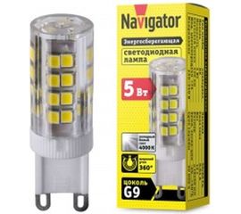 Светодиодная лампа NAVIGATOR 71 267 NLL-P-G9-5-230-4K 5Вт капсульная 4000К белый 71267 439982 