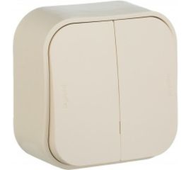 2-клавишный выключатель Legrand 10A слоновая кость 782232 