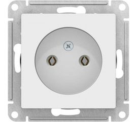 Механизм розетки Schneider Electric 1-м СП ATLAS DESIGN без заземления, 16А, белая ATN000141 1240145 