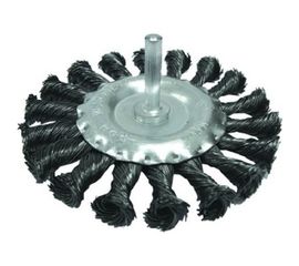 Щетка крацовка дисковая витая (75 мм) для дрели Biber 70993 тов-076227 