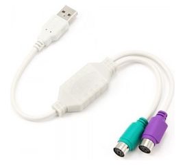 Конвертер Cablexpert, PS/2 устройства - USB порт, 2xPS/2 /AM, блистер, UAPS12 