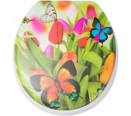 Сиденье для унитаза Delphinium SYL-2036 бабочки зеленое new 105070 
