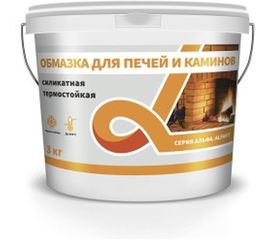 Обмазка для печей и каминов KRAFOR белая 3 кг 1 АЛЬФА 134623 