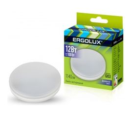 Светодиодная лампа Ergolux LED-GX53-12W-GX53-6K, 12Вт, GX53, 6500К, 180-280В 14238 