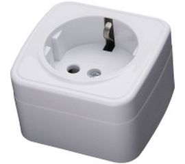 Накладная розетка STEKKER с заземляющим контактом АВS 250В 16А IP20 серия Basic PST16-501-20 39033 