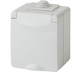 Розетка ЭРА 11260103 2PE IP65, 16A, 250В, ОУ, серый Б0035988 