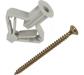 Пакет дюбель Бабочка Метизный двор 10х50 с шурупом 4х60 5 шт. 4607173907318 