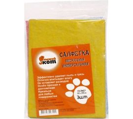 Универсальная вискозная салфетка Рыжий кот 30х38 см, 3 шт. 310215 