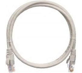 Шнур U/UTP NETLAN 4 пары, Кат.5e, медный, серый, 1м, 10шт. EC-PC4UD55B-BC-LSZH-010-GY-10 