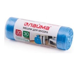 Мешки (30 шт; 30 л; 50х60 см; ПНД; 10 мкм) для мусора ЛАЙМА 601378 