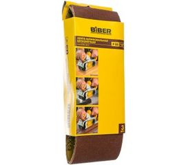 Лента бесконечная (3 шт; 75х457 мм; P80) для ленточных шлифовальных машин Biber 70333 тов-157916 