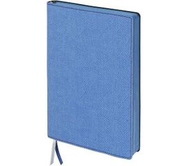 Блокнот BRAUBERG Tweed А5 148x213 мм, 112 л, под ткань, линия, синий, 110966 