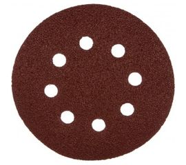 Круг абразивный с перфорацией (5 шт; 125 мм; Р60; Velcro; 8 отв) Biber 70682 тов-165722 