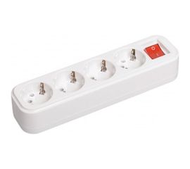 Переносная разборная розетка с выключателем IEK К04В, 4 места, CLASSIC KYP11-16-04-00-ZK 