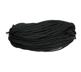 Вязаный шнур (ПП, 6 мм, с сердцевиной, универсальный, черный, 20 м) Tech-Krep 140331 