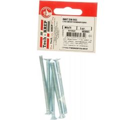 Винт Tech-Krep DIN965 с потайной головкой, оцинкованный М6х70 5 шт - пакет 103005 