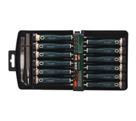 Набор ювелирных отверток с пинцетами ROCKFORCE 14предмета, в пластиковом держателе RF-2146 