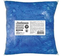 Бахилы ЛЮБАША, 50 пар, размер 39х13 см, 20 мкм, 2 г, ПНД, 104978 