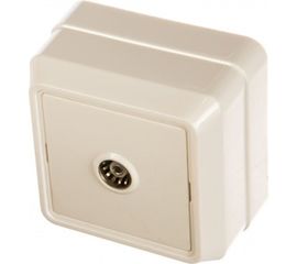 Телевизионная 1местная розетка IEK ОКТАВА белый EAO10-K01-DC 
