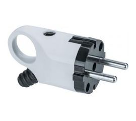 Вилка Navigator NCA-PL03-16A-E-WH, с заземлением, угловая, белая 61361 