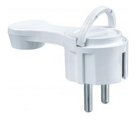 Вилка Navigator NCA-PL06-16A-E-WH, с заземлением, плоская, белая 61365 