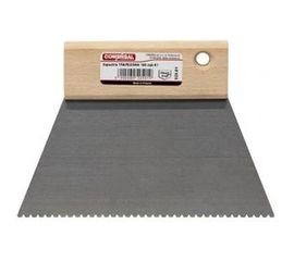 Профессиональный шпатель COMENSAL трапеция с деревянной ручкой 200 зуб B-15 595-00 