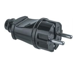 Вилка Navigator NCA-PL02-16A-E-BL, прямая, с заземлением, черная 61360 