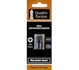Бита (2 шт; PH3; 25 мм; 1/4) Quadro Torsion 410325-2 