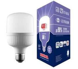Светодиодная лампа Volpe LED-M80-50W/6500K/E27/FR/NR, матовая Серия Norma UL-00006792 