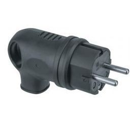 Вилка Navigator NCA-PLR01-16A-E-IP44-BL, с заземлением, угловая, каучук, черная 61367 