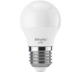 Комплект из 2 светодиодных ламп Sholtz шар 9Вт E27 4200К G45 220-240В, пластик LEB3049D 
