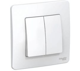 2-клавишный выключатель Schneider Electric BLANCA 6А, 250В, БЕЛЫЙ BLNVS006501 