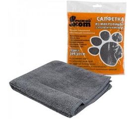 Салфетка из микрофибры Рыжий кот M-02 графит, 30х30 см 310283 