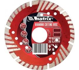 Диск алмазный отрезной сегментный с защитными секторами Professional (230x22.2 мм; 3.2х7 мм; сухая резка) MATRIX 73157 