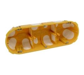 Установочная приборная коробка (подрозетник) KOPOS герметичная трехместная KPL 64-50 Kopos Electro 68x209х50 для пустотелых, гипсокартонных и деревянных стен IP30 KPL 64-50 / 3LD (NA) 