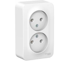 Двойная розетка Schneider Electric BLANCA О/У без заземления, без шторок, БЕЛЫЙ BLNRA000211 
