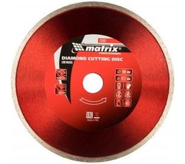 Диск алмазный отрезной сплошной по керамограниту Professional (180x22.2 мм; 2.3х6 мм; влажная резка) MATRIX 73187 