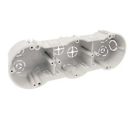 Коробка установочная приборная (подрозетник) KOPOS трехместная KP 64 Electro 71x213х45 для твердых стен (комплект 2шт.) KP 64 / 3 (KA) 