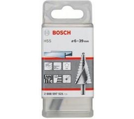 Сверло ступенчатое HSS (12 ступеней; 6-39 мм) BOSCH 2.608.597.521 