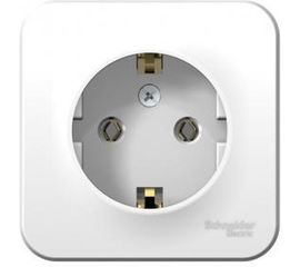 Розетка Schneider Electric BLANCA, открытой установки, с заземлением, без шторок, белый BLNRA010111 