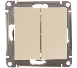 2-клавишный выключатель Schneider Electric ATLASDESIGN 10АХ, БЕЖЕВЫЙ ATN000251 