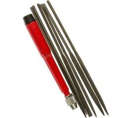 Набор надфилей ЗУБР с зажимной пластмассовой ручкой 160мм, 6шт 16053-H6 