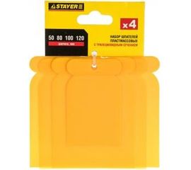 Набор поверхностных шпателей STAYER Япончик 4шт: 50, 80, 100, 120мм 1010-H4 