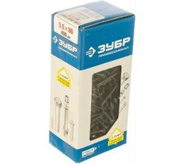 Саморезы универсальные по дереву 400 шт. (3,5х30 мм; PH2; ТФ1) Зубр 4-300031-35-030 