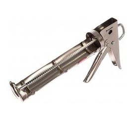 Полуоткрытый пистолет для герметика 310мл, хром, зубчатый шток 7мм MATRIX 88640 