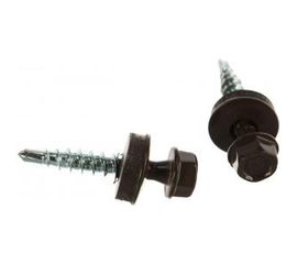 Саморезы для крепления кровельных материалов к деревянной обрешетке Зубр цвет RAL 8028 земель.-коричн., оцинк., 4,8x29 мм, 2500 шт 4-300310-48-029-8028 