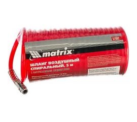 Шланг спиральный воздушный с быстросъемными соединениями (5 м; 6х8 мм; 18 бар) MATRIX 57002 
