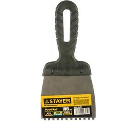 Нержавеющий зубчатый шпатель STAYER 100 мм 1009-10-04 