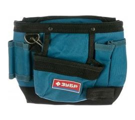 Сумка-пояс Зубр ЭКСПЕРТ одинарная, держатель для молотка, 9 карманов 38632 