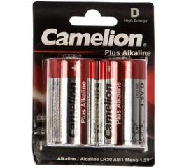 Батарейка 1.5В Camelion, LR20 Plus Alkaline BL-2, 1654 